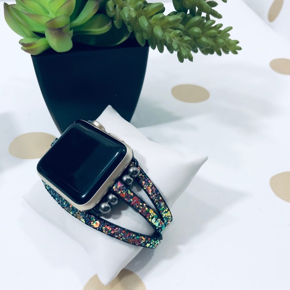Pawsitively Posh Accessories - {ARYA} charm Apple Watch Band Glitter Wrap Strap